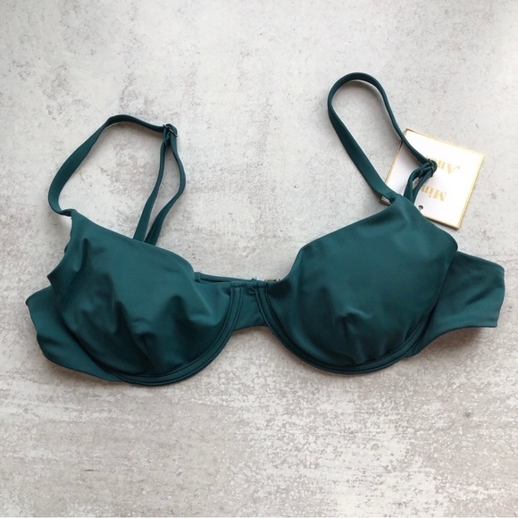 Mindy & Andie Swim The Bermuda Bikini Top Dragonfly Green Size L - Picture 9 of 10
